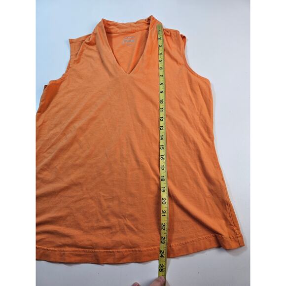 Norm Thompson prima cotton Lightweight layering v neck tank orange summer medium - Picture 7 of 7